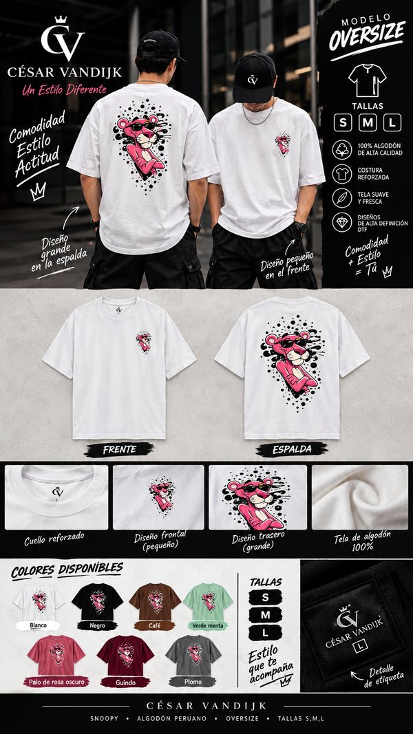 DISEÑO PANTERA ROSA #2 - OVERSIZE