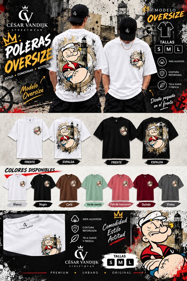 DISEÑO: POPEYE#1 -OVERSIZE