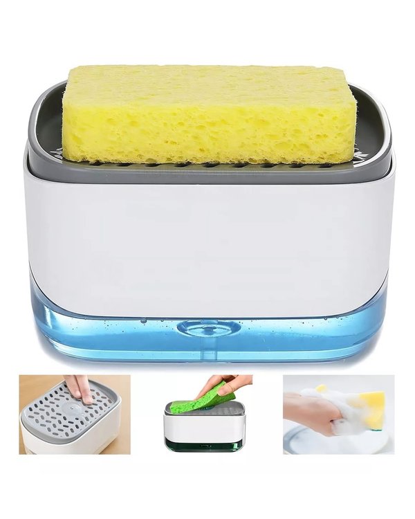 🧽 Porta Esponja con Dispensador de Jabón – 2 en 1, práctico y funcional