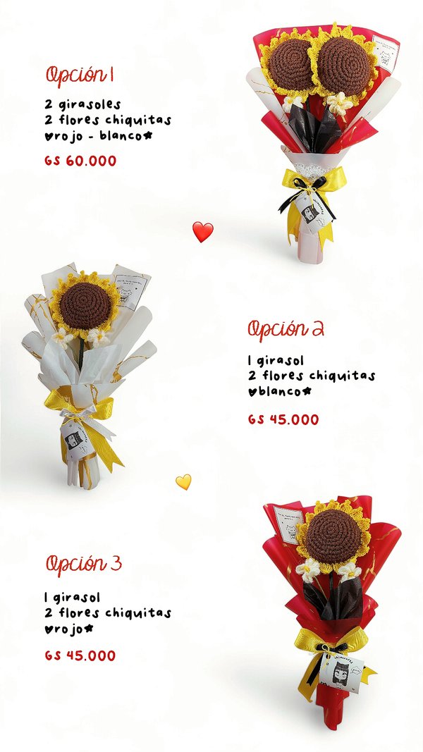 Bouquet girasoles amarillos 🖤