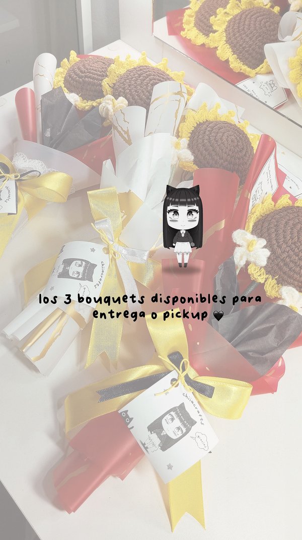 Bouquet girasoles amarillos 🖤