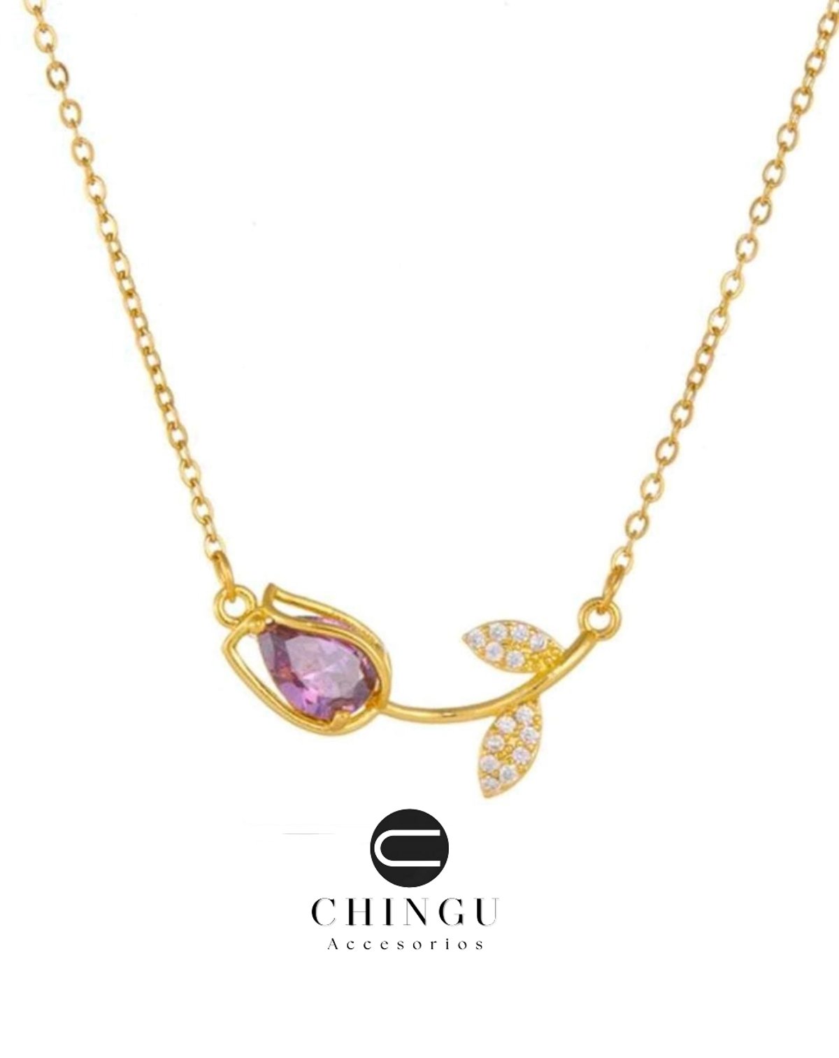 Collar con colgante de tulipán - 2