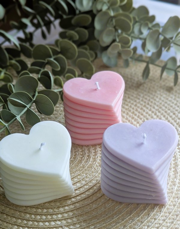 Corazones encimado