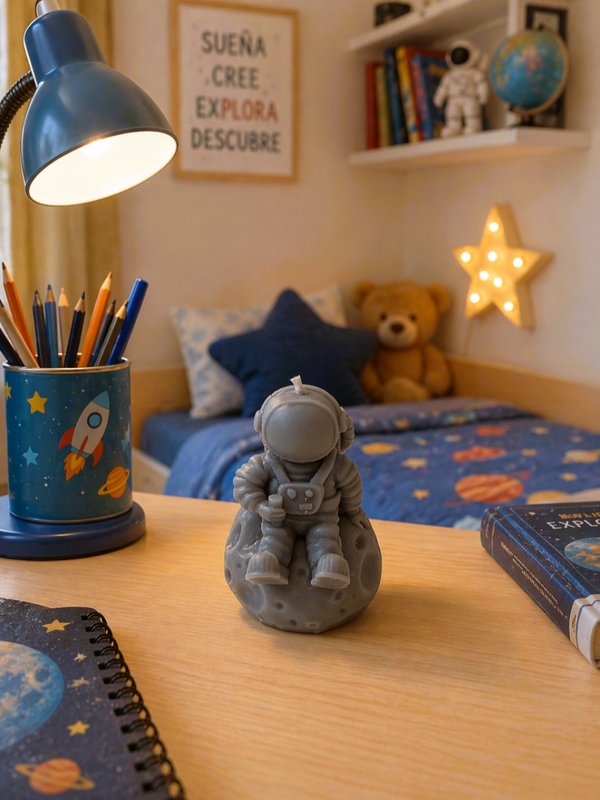 Luna con astronauta