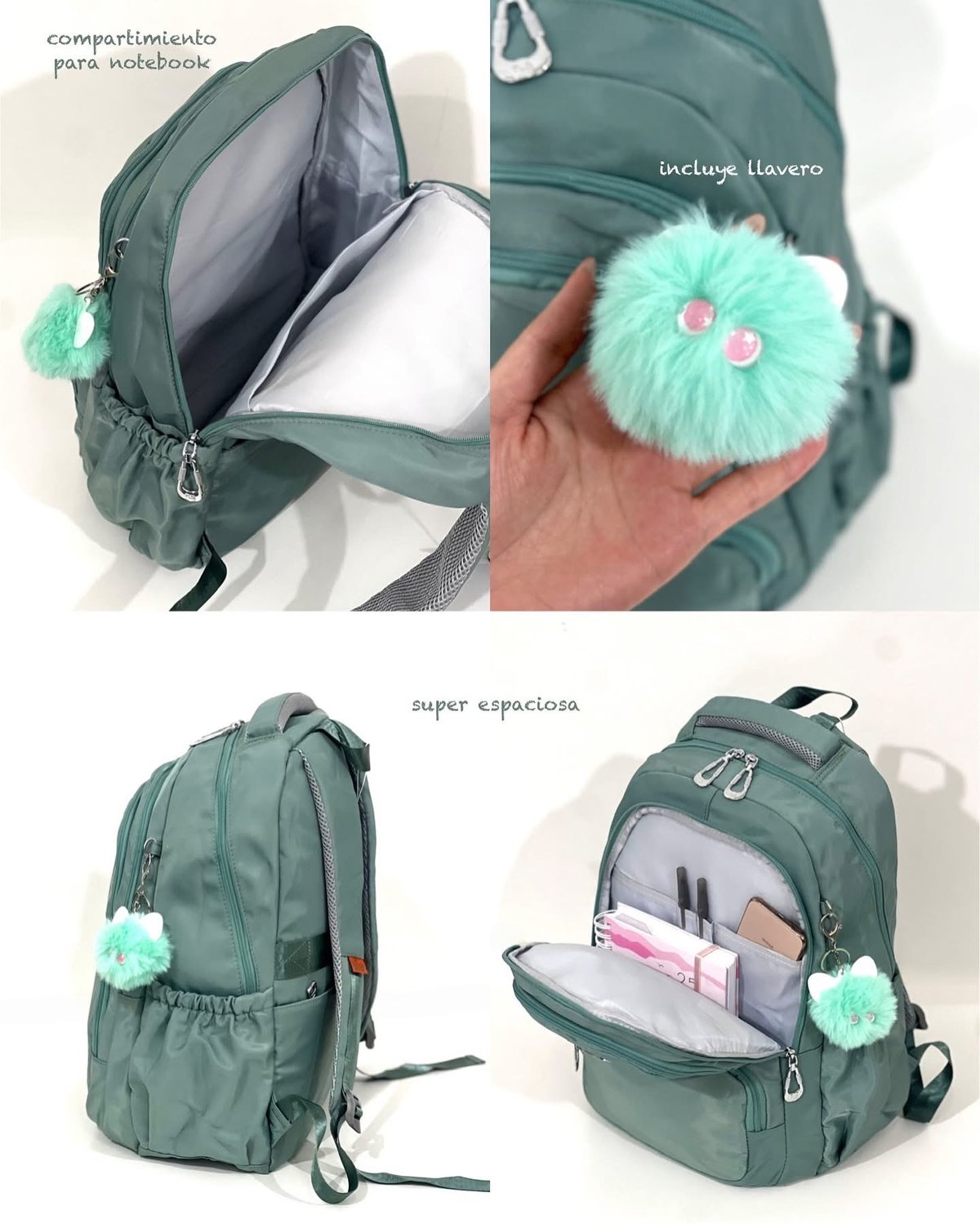 😍✨Nuevo ingreso de Mochila espaciosa e impermeable🫧 - 6