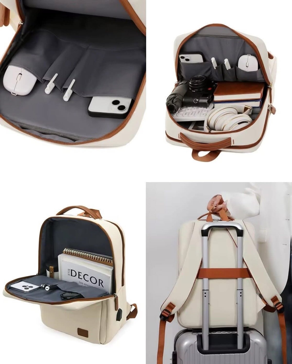 😍🌸Nueva mochila viajera ✨ Súper práctica y además impermeable 🫧 - 6