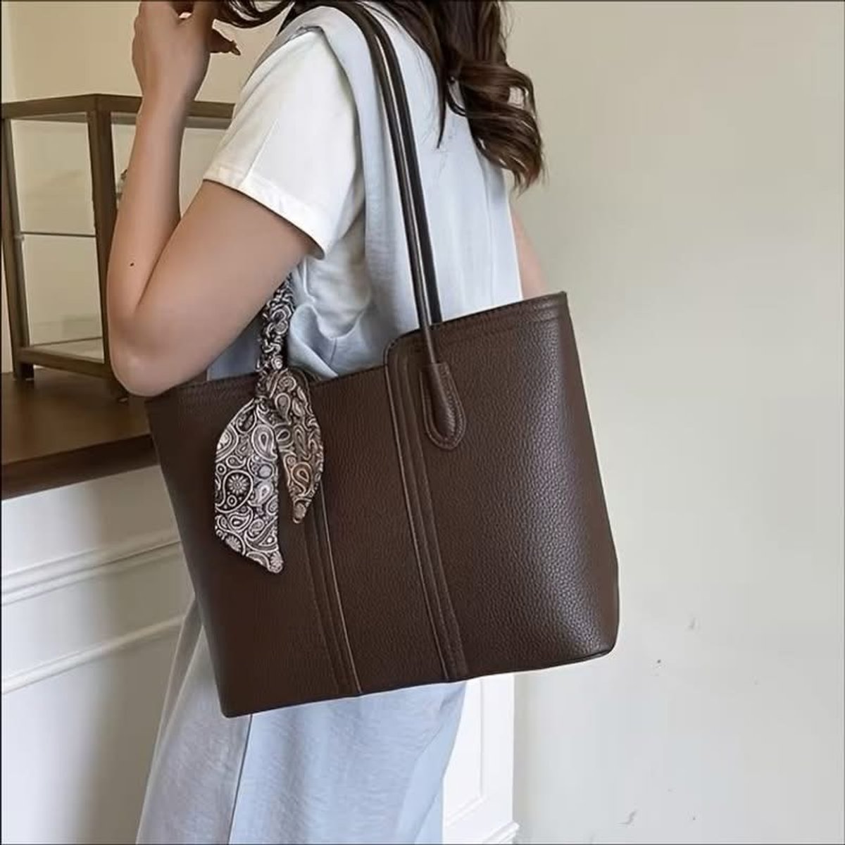 ⭐Bolso tote de mujer de cuero sintético de primera linea 💜 - 2