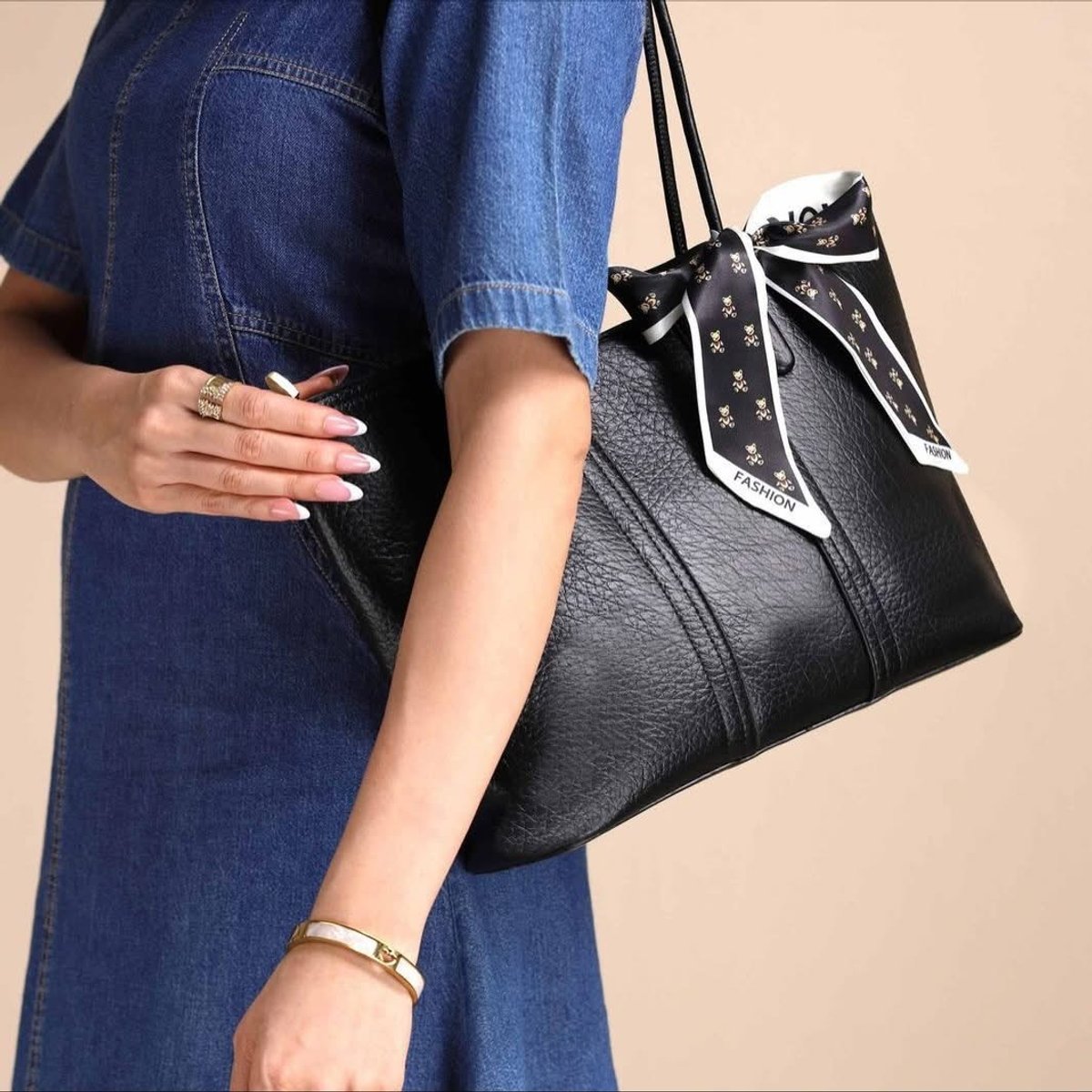 ⭐Bolso tote de mujer de cuero sintético de primera linea 💜 - 4