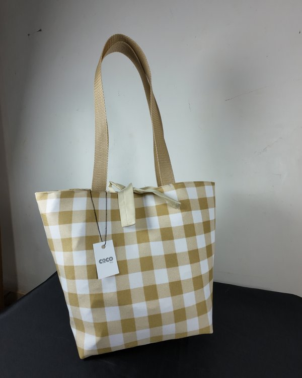 TOTE BAG – BEIGE VICHY