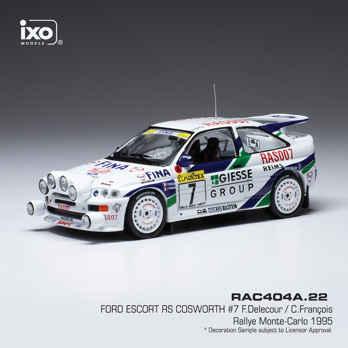 FORD ESCORT RS Cosworth #8 THIRY/PREVOT RALLY MONTECARLO 1995