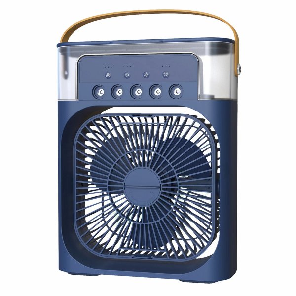 Mini Aire Acondicionado Portátil - Ventilador Enfriador con Humidificador y Luz LED