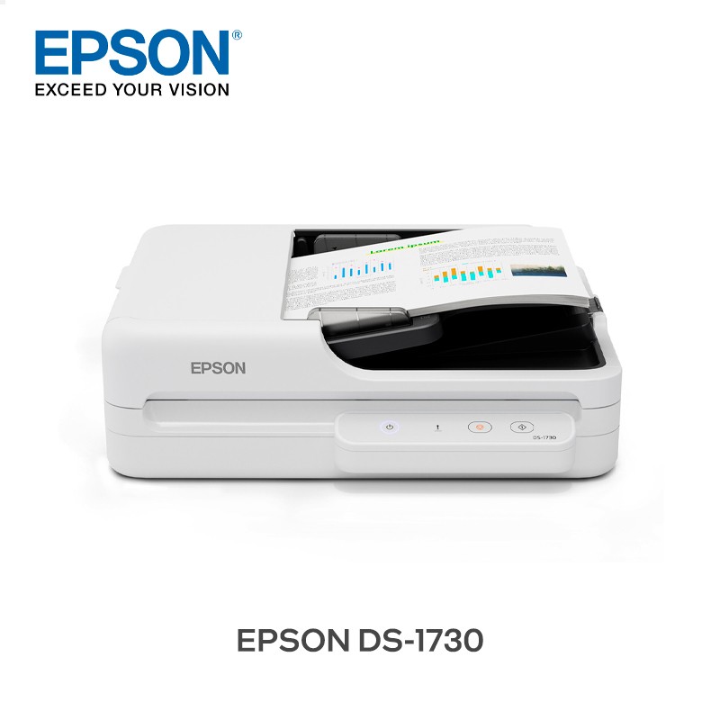 Escáner Epson DS-1730 / Cama Plana + ADF (Alimentador Automático 50 Hojas) / 25 ppm / Duplex Automático / USB 3.0
