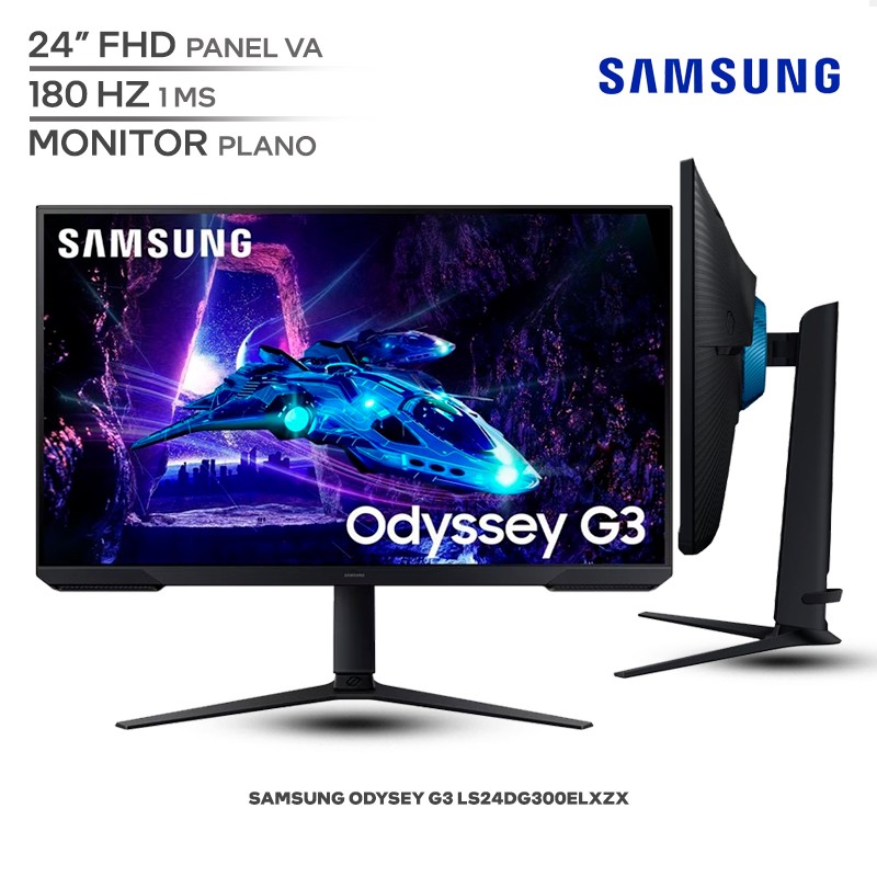 Samsung Odyssey G3 LS24DG300ELXZX / 24" FHD (1920x1080) / Panel VA / 180 Hz / 1 ms / HDMI / DisplayPort