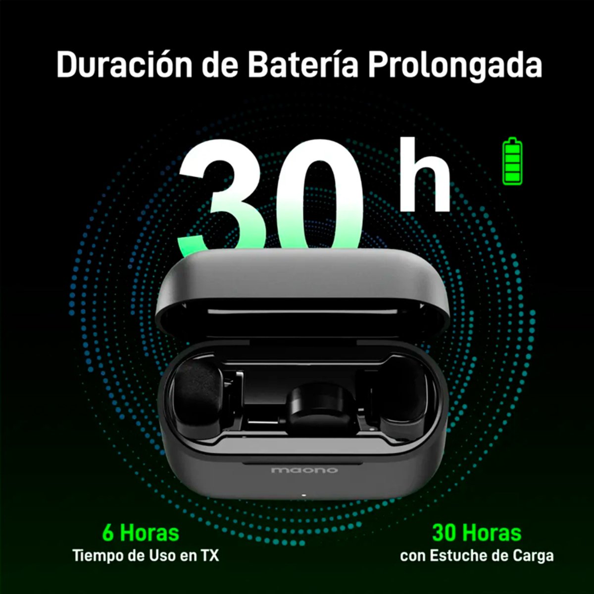 Micrófono Inalámbrico Maono Wave T1 Mini / Con Inteligencia Artificial / Incluye Estuche de Carga y Sistema Dual - 6