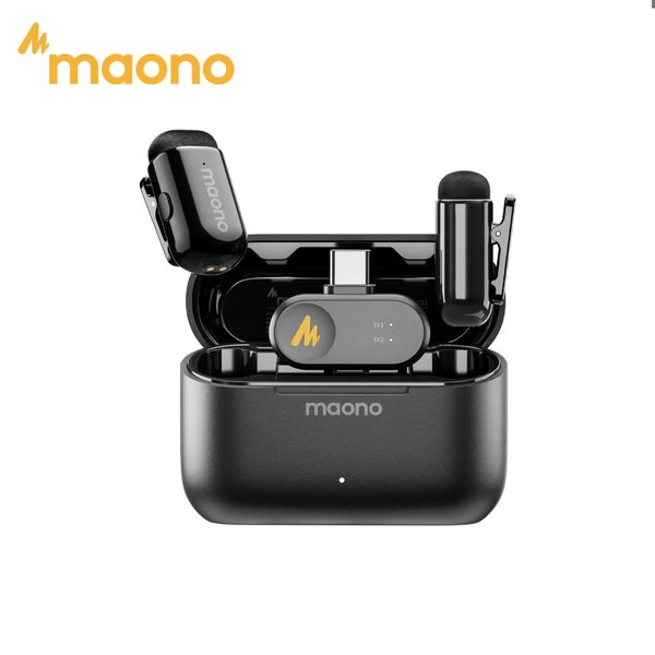 Micrófono Inalámbrico Maono Wave T1 Mini / Con Inteligencia Artificial / Incluye Estuche de Carga y Sistema Dual