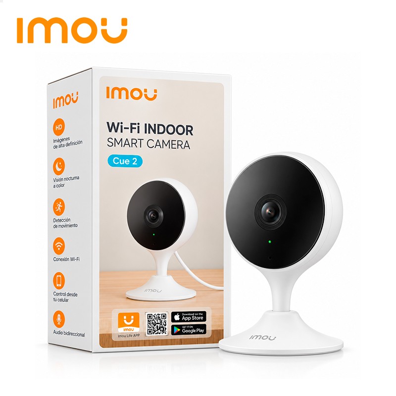Imou Cue 2 | Resolución HD | Visión Nocturna | Detección de Movimiento | Conexión Wi-Fi | Audio Bidirecciona