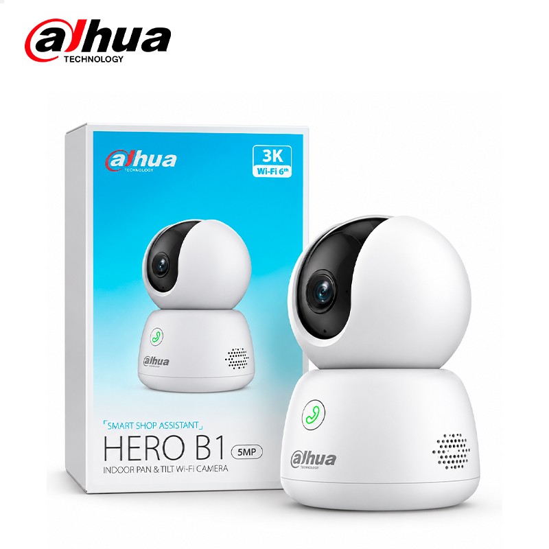 Dahua Hero B1 5MP | Resolución 3K | Wi-Fi 6 | Botón de Llamada | Pan/Tilt 360° | Compatible con MicroSD