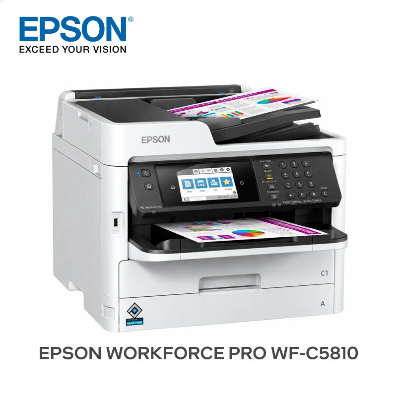 Impresora Multifuncional Epson WorkForce Pro WF-C5810 / Color / Wi-Fi / Ethernet / Dúplex Automático / Pantalla Táctil 4.3" / USB