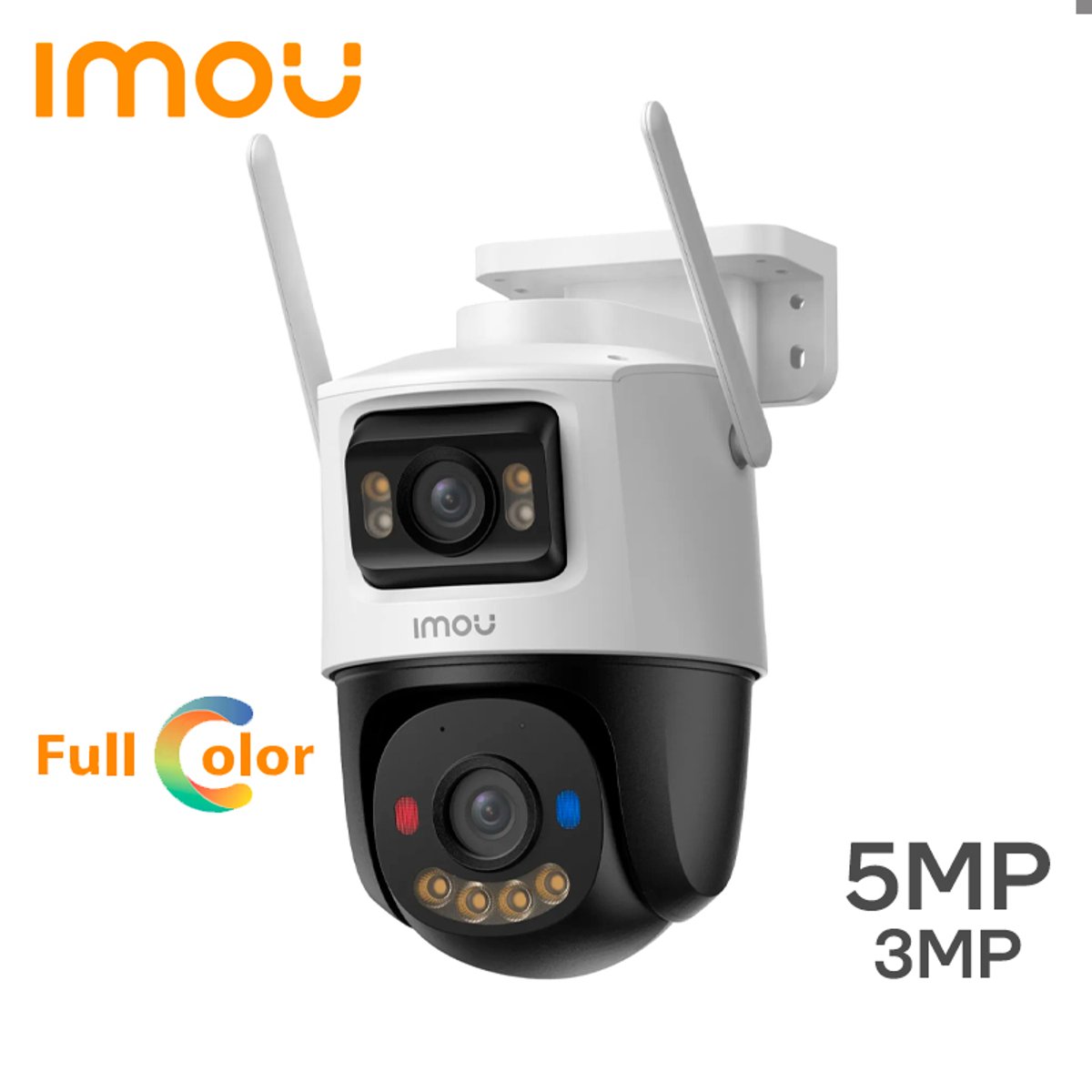 Cámara IP Wi-Fi Exterior Imou Cruiser Dual 2 3MP+5MP / Lente Dual / Exterior PTZ / Visión Nocturna Full Color / Audio Bidireccional / Detección Humana / Wi-Fi