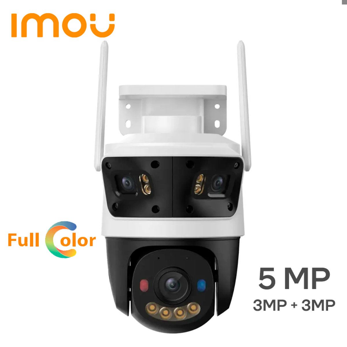 Cámara IP Wi-Fi Exterior Imou Cruiser Triple 3MP+3MP+5MP / Triple Lente / Exterior PTZ / Visión Nocturna Full Color / Audio Bidireccional / Detección Humana / Wi-Fi