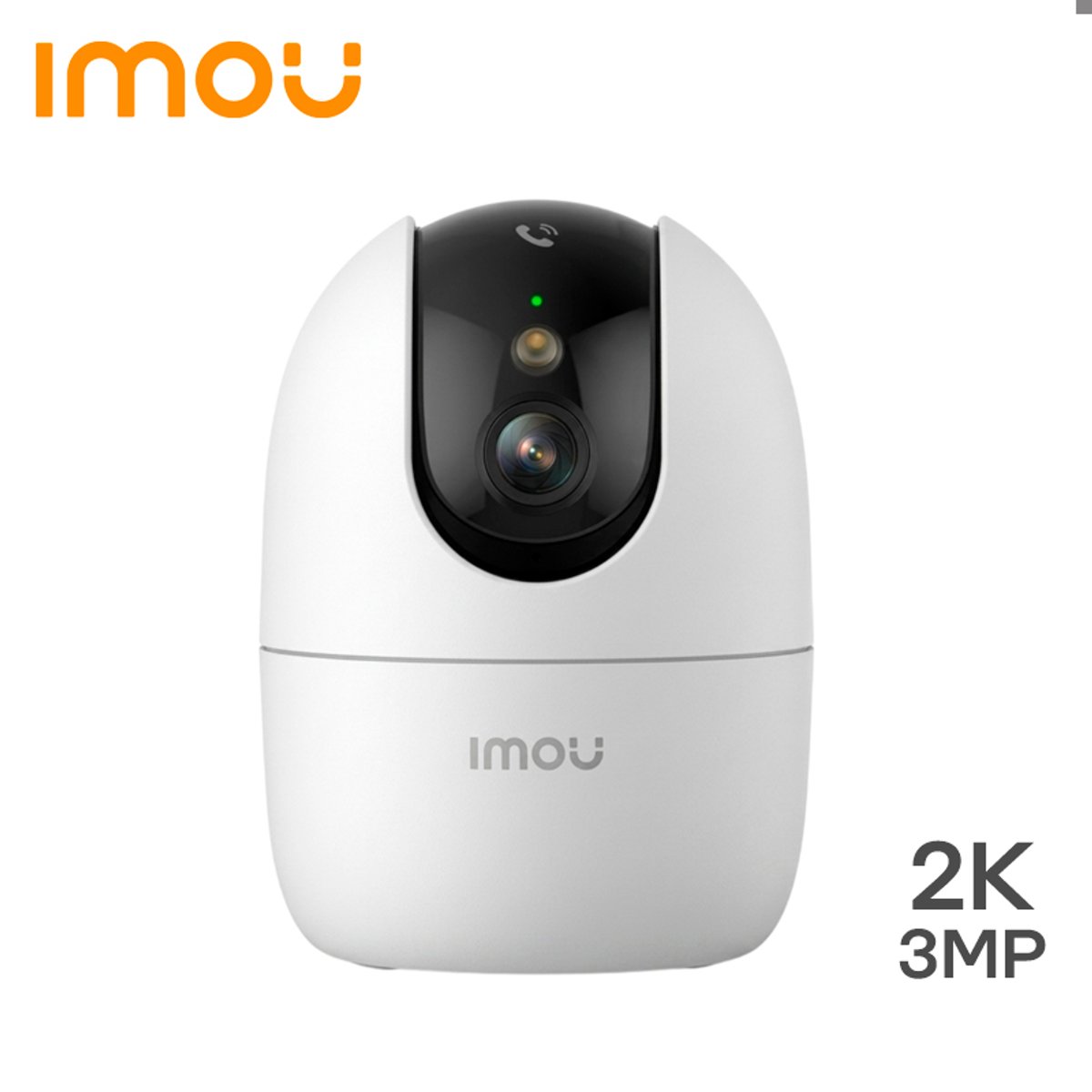 Cámara IP Wi-Fi Imou Ranger 2 / 3MP (2K) / Movimiento PTZ 360° / Audio Bidireccional / Visión Nocturna / Detección Humana / Wi-Fi
