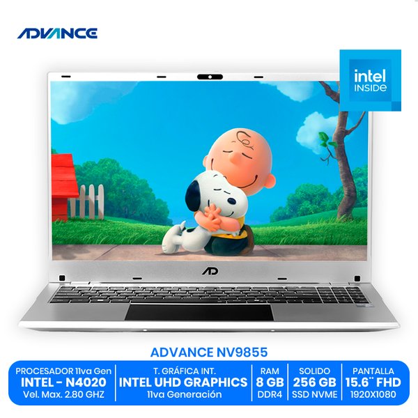 ADVANCE NV9855 / Intel Celeron N4020 / 8GB RAM DDR4 / 256GB SSD NVMe / 15.6" FHD