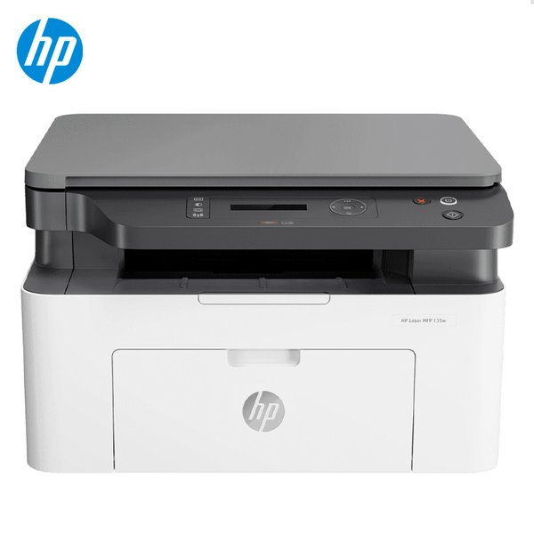 Impresora Multifuncional HP LaserJet 135fnw / Tecnología Láser Blanco y Negro / Imprime, Copia, Escanea y Fax / Wi-Fi y Red Ethernet / Alimentador Automático de Documentos (ADF) / Velocidad 20 ppm / Tamaños Carta, Oficio, A4