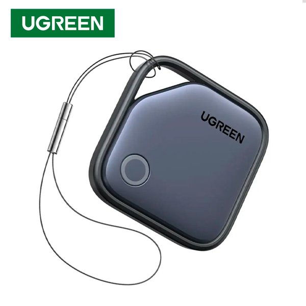 Localizador Inteligente UGREEN FineTrack / Rastreador de Objetos / Incluye Correa para Llavero / Marco Antigolpes / Azul Grisáceo