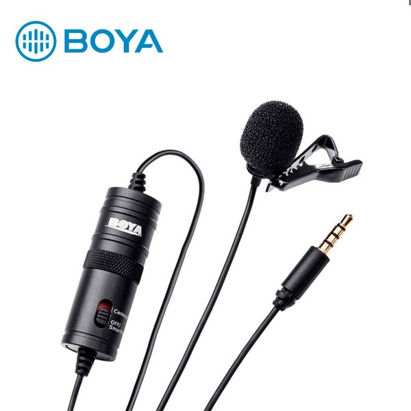 Micrófono de Solapa Boya BY-M1 / Omnidireccional / Cable de 6 Metros / Compatible con Cámaras y Smartphones