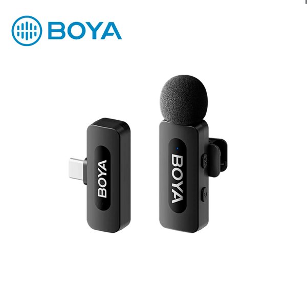 Micrófono Inalámbrico Ultra Compacto Boya BY-V10 / 9 Horas de Batería / Receptor USB-C / Cancelación de Ruido / Portátil