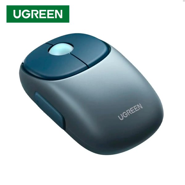 Mouse Inalámbrico Dual UGREEN / Bluetooth & 2.4GHz / 1 Pila AA (Hasta 18 Meses) / Hasta 4000 DPI / Diseño Portátil / Azul Grisáceo