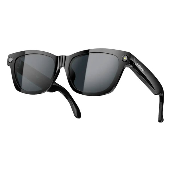Gafas de Sol Inteligentes Blackview / Cámara 8MP 1200P / Bluetooth V5.4 y Wi-Fi / Reproduce Música / Negro