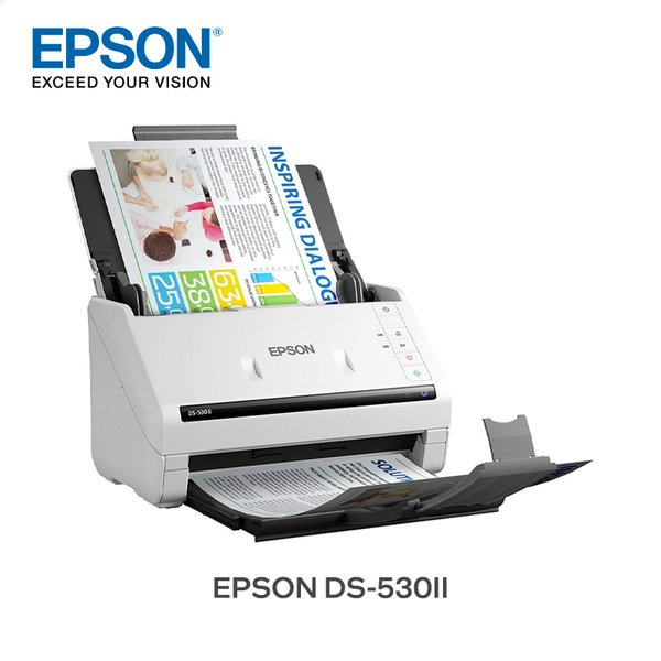 Escáner Epson DS-530 II / Profesional de Escritorio / ADF 50 Hojas / 35 ppm - 70 ipm / Duplex Automático / USB 3.0