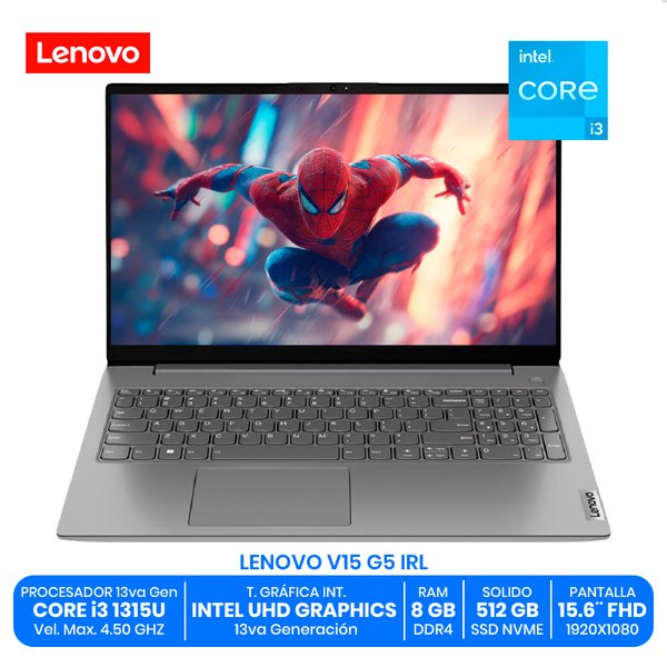 LENOVO V15 G5 IRL / Intel Core i3-1315U / 8GB RAM DDR4 / 512GB SSD NVMe / 15.6" FHD