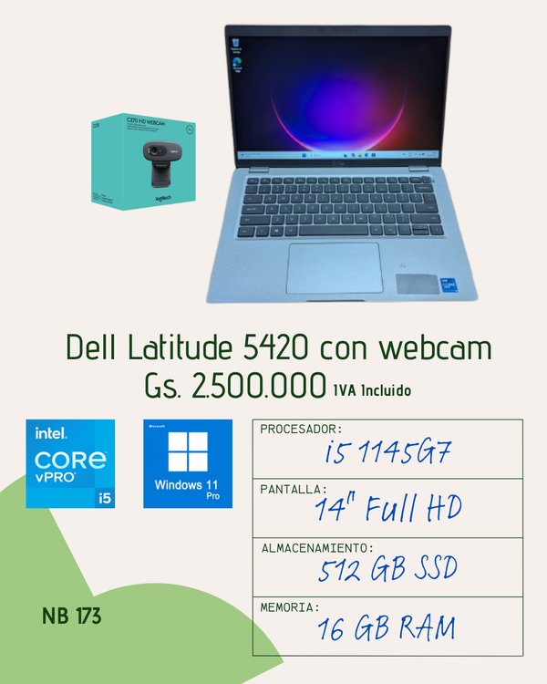 Dell Latitude 5420 + Webcam