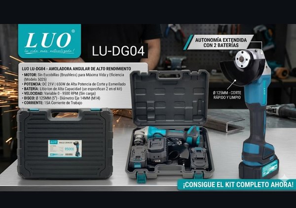 Amoladora Inalámbrica a batería 650W 