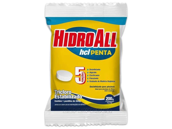CLORO PASTILLA HIDROALL 200G Penta (5 en 1)