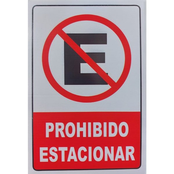 CARTEL PROHIBIDO ESTACIONAR 