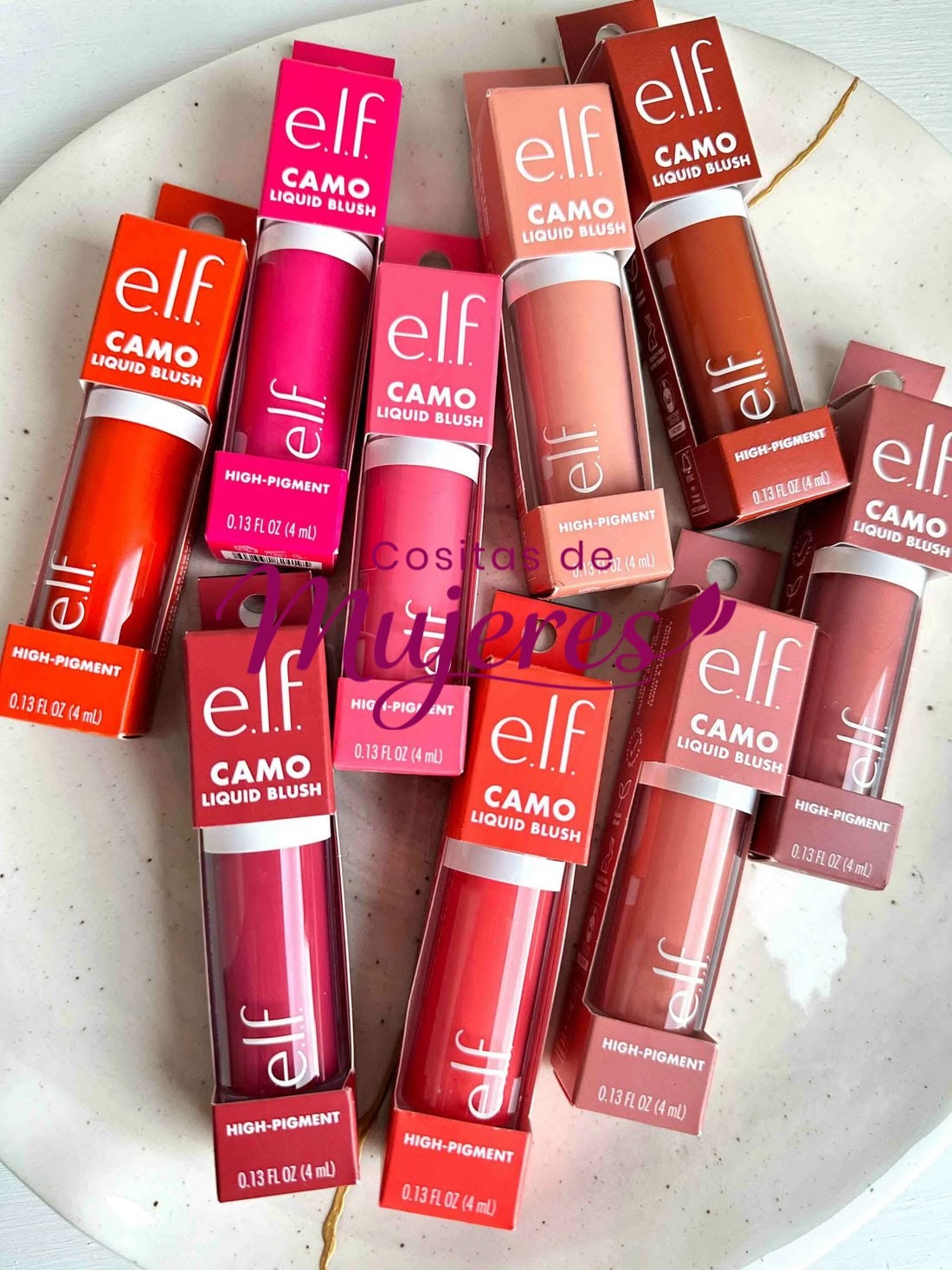 BLUSH Y Labial líquido e.l.f. rosa