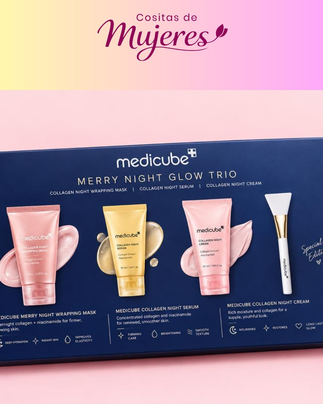 Set de cuidado facial Medicube Merry Night Glow Trio