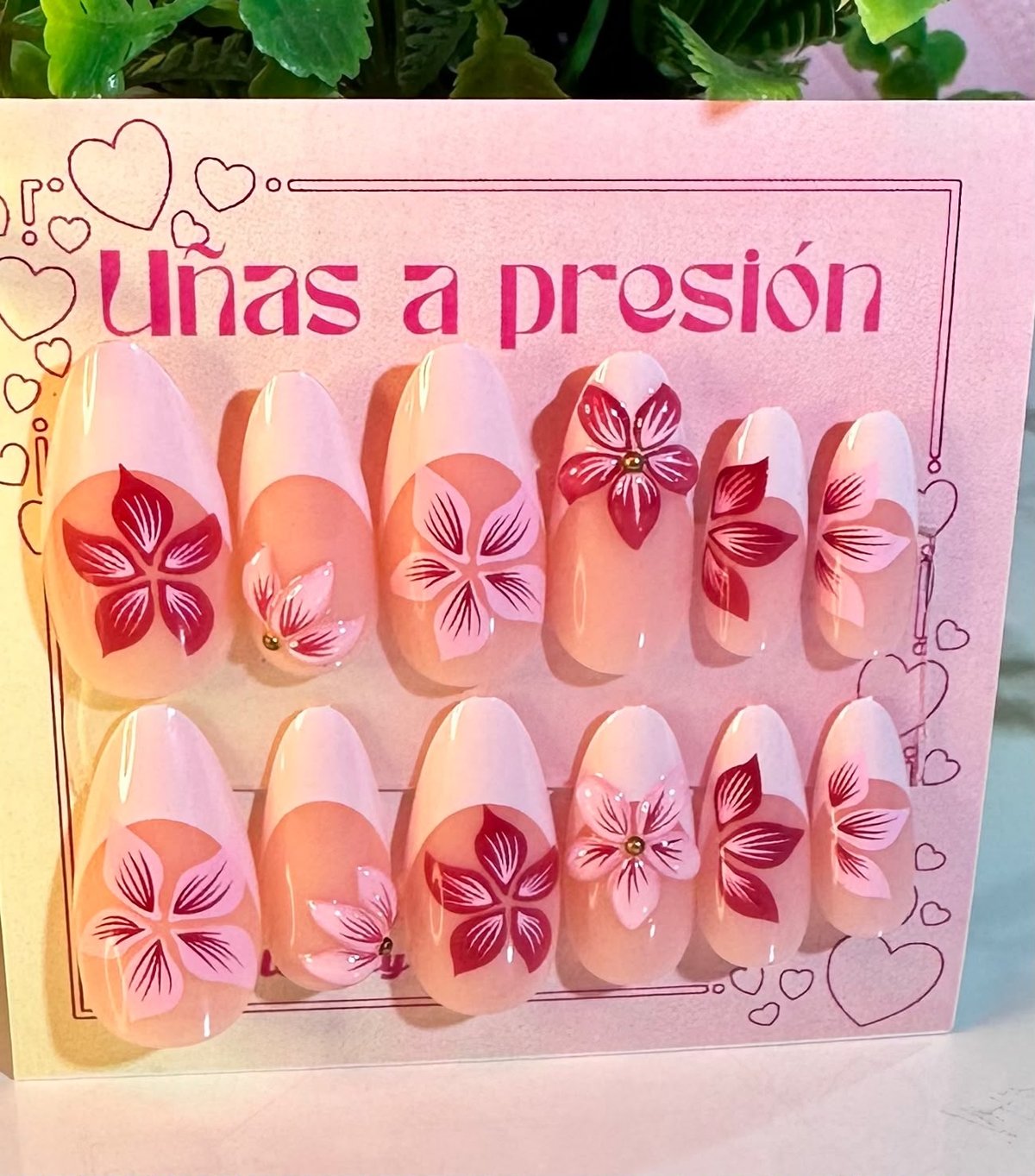 Francesas y flores en 3D – M100-13 - 2