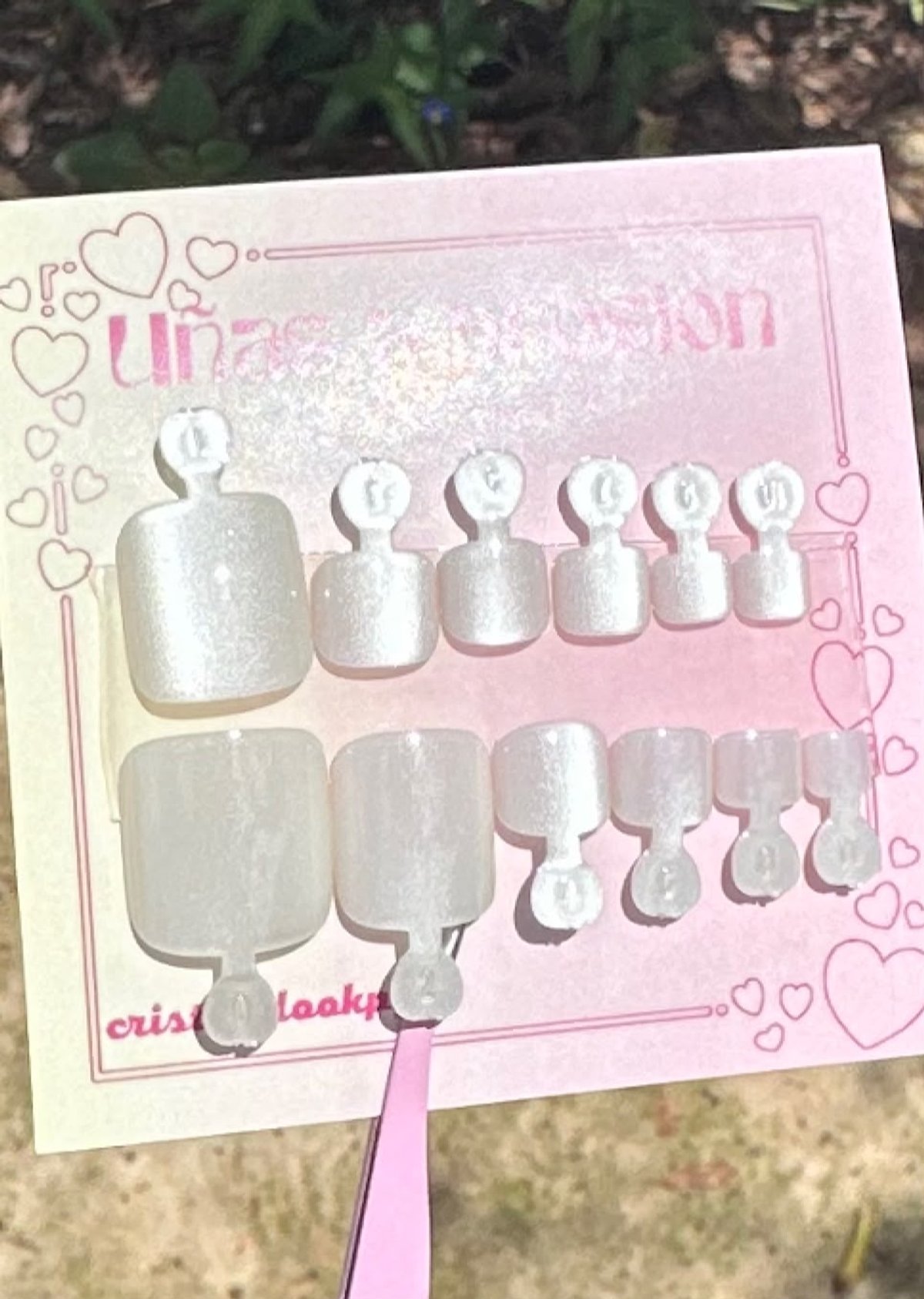 Uñas para  pies ojo de gato rosa – POBB-101