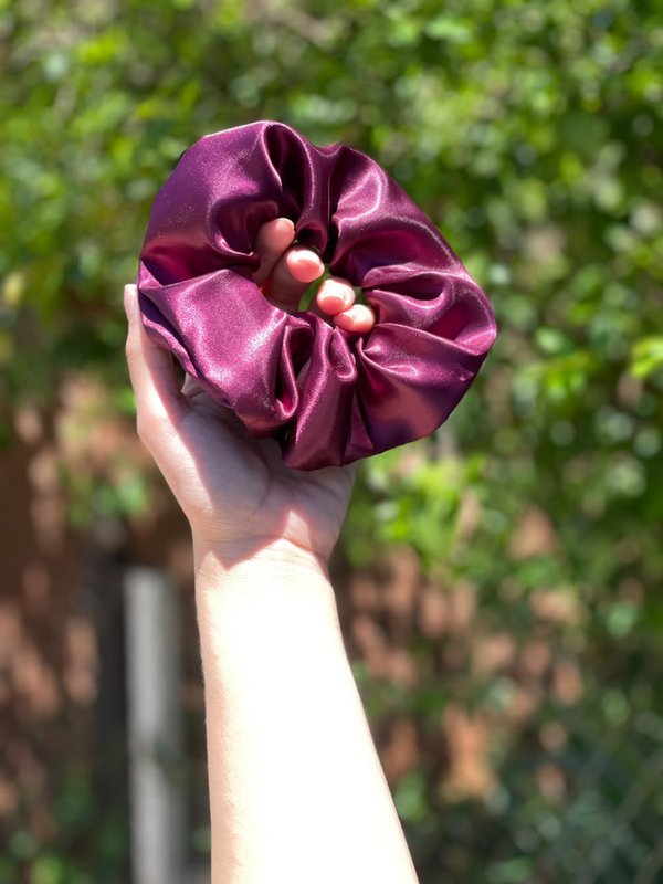 Scrunchie Bordo satinado