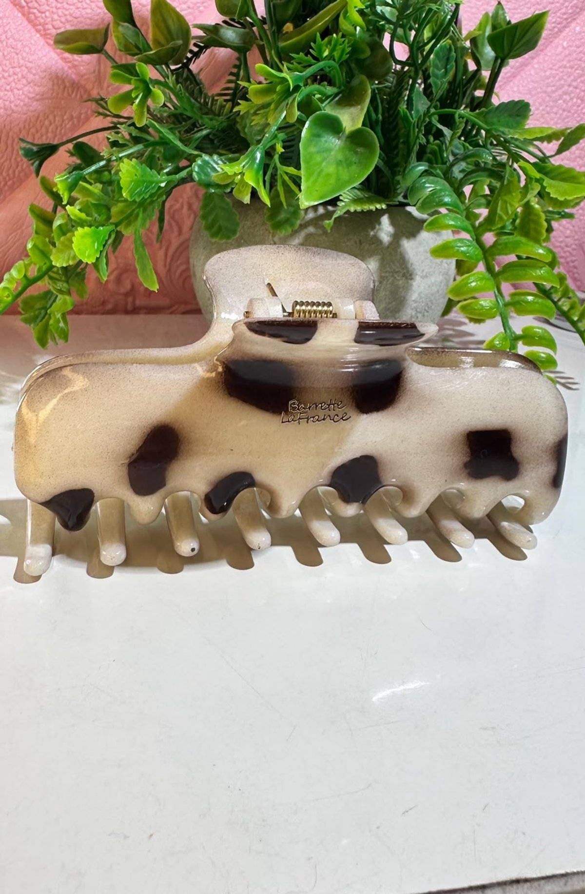 Hebilla grande Beige con manchas oscuras - 2