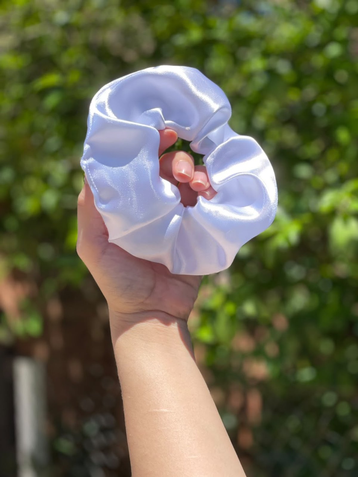 Scrunchie Blanco satinado