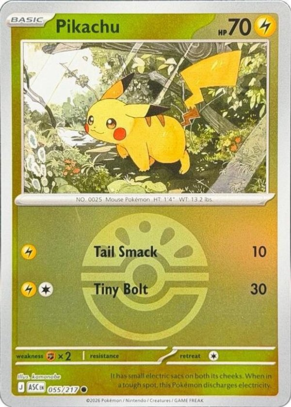 Ascended Heroes - Pikachu (Friend Ball) - 055/217