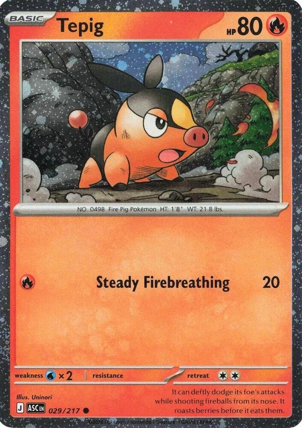 Tepig - 029/217 (Cosmos Holo) - Español
