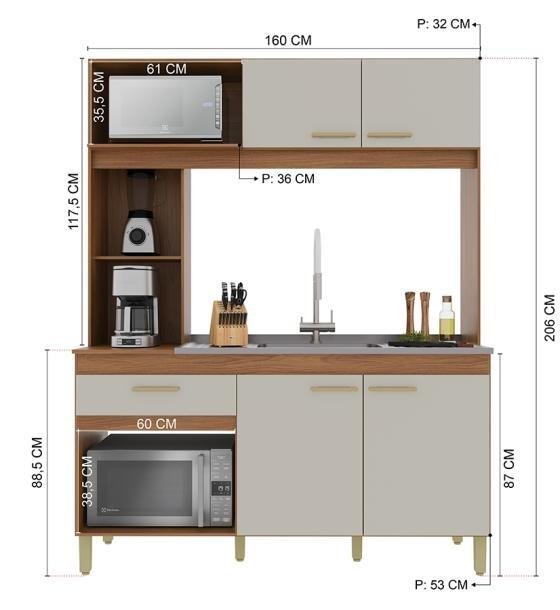 KIT COCINA 4P 160 ENNE 6214.1 IND FRE|OW