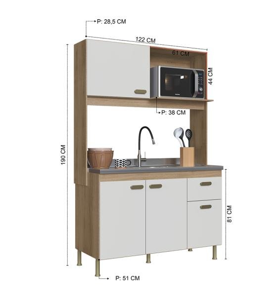 KIT COCINA 4P VENETO 6181.1 IND CT|OW