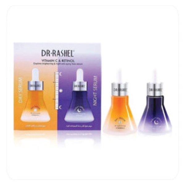 Kit de Sérums Faciales de Día y Noche Vitamina C y Retinol